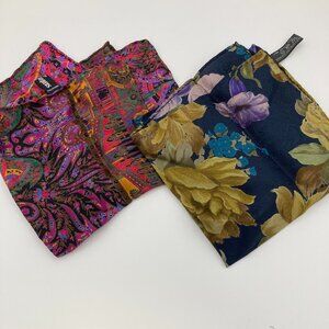 2 POCKET SQUARES FROM SANTOSTEFANO AND ERMENEGIDO ZEGNA